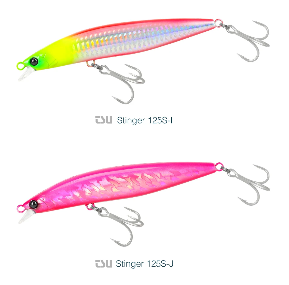 TSURINOYA High Strength Ultra-long Casting Sinking Minnow Stinger 125S 125mm 28g Saltwater Fishing Lure Artificial Hard Baits