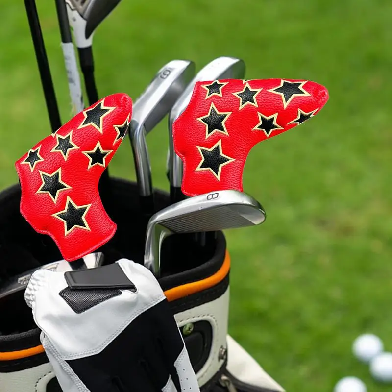 

Golf Club Head Protector Waterproof L-Shape Golf Driver Head Covers Golf Putter Head Covers With Plush Lining For Driving Range