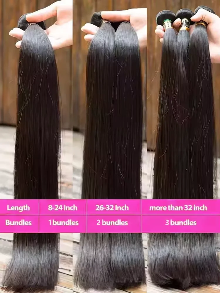 12A Прямые 100% пучки человеческих волос 40 дюймов Натуральные черные необработанные девственные необработанные волосы Бразильские волосы 3-4 комплекта предложений