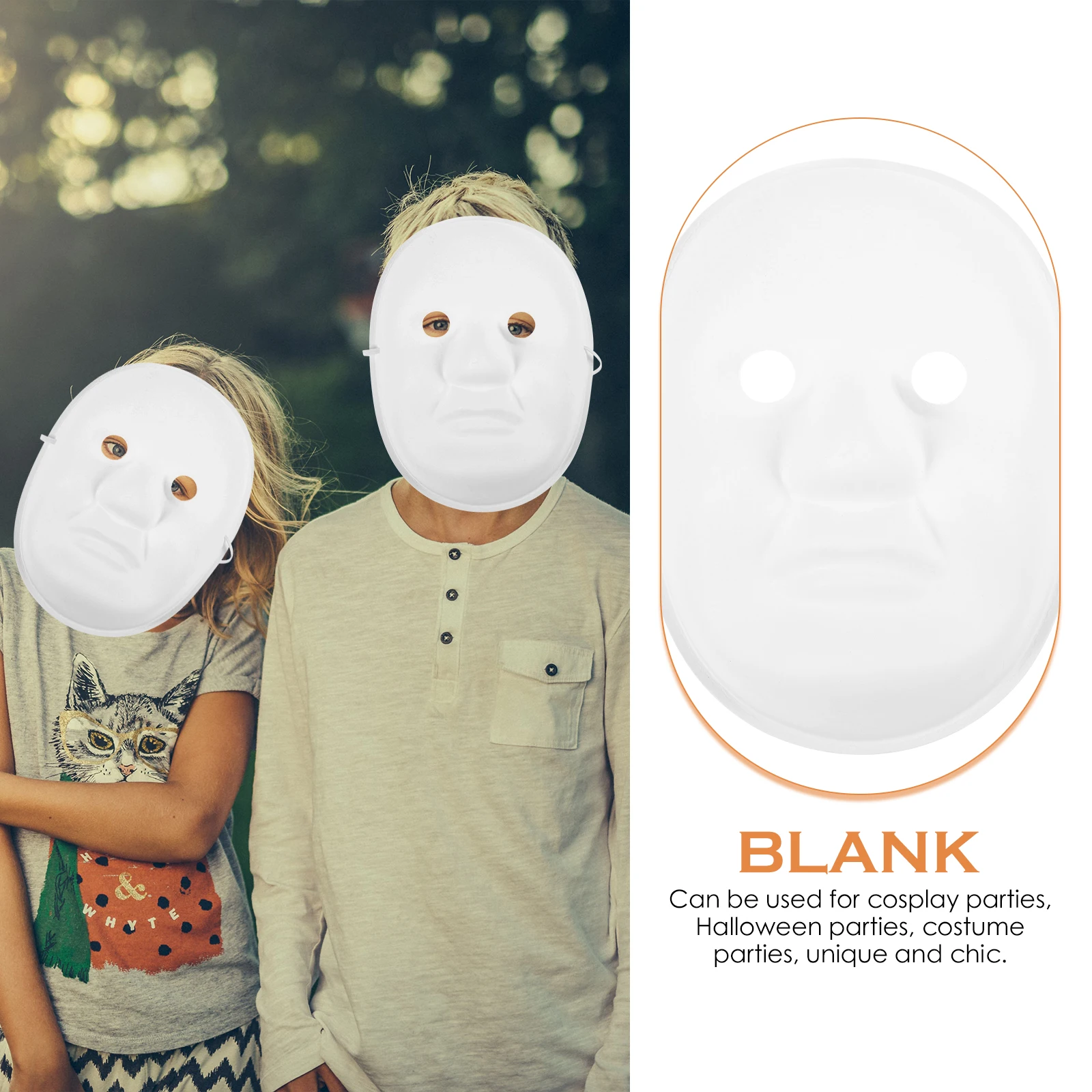 

10Pcs Blank Full Face Male Masks Paper Paintable DIY Hand Painting Cosplay Costume Halloween Party Use Blank Mask