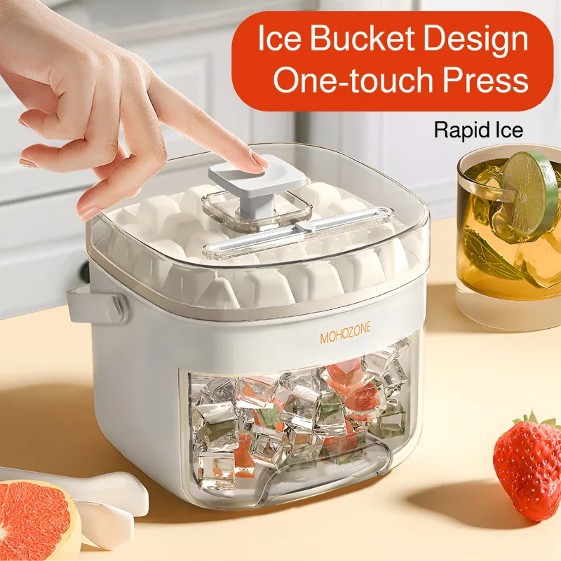 New portable ice box frozen ice cube ice maker press ice cube mold food grade large capacity ice cub