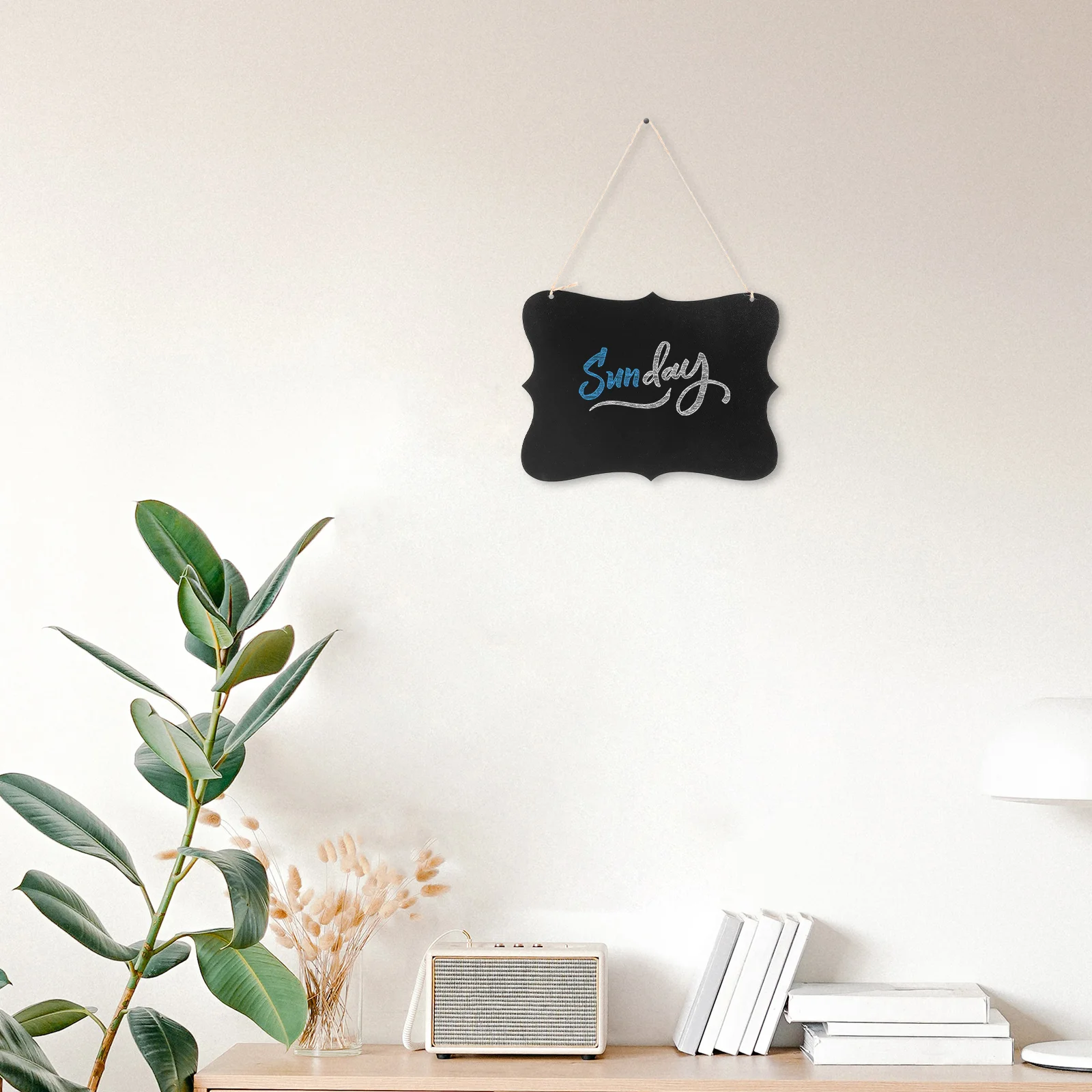 Wall Decor Sign Display Board Label Chalkboard Black Hanging Blackboard Message