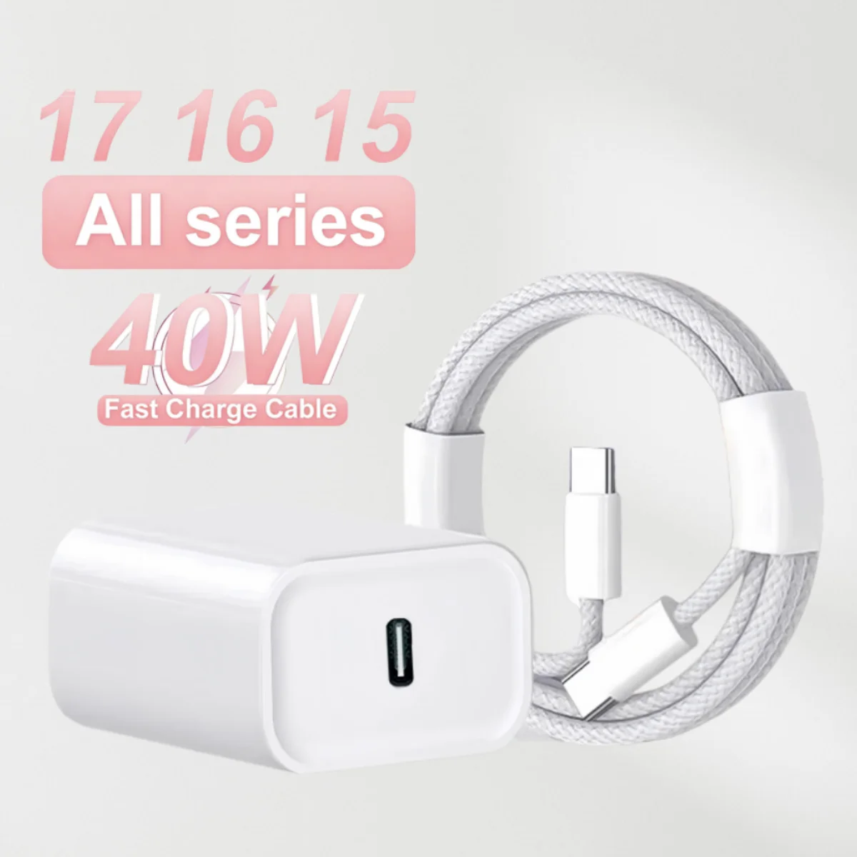 PD Charger 40W Fast Charging USB C Charger For iPhone 17 16 15 14 Pro Max Mini  Quick Charge Type C Phone Charger Power Adapter