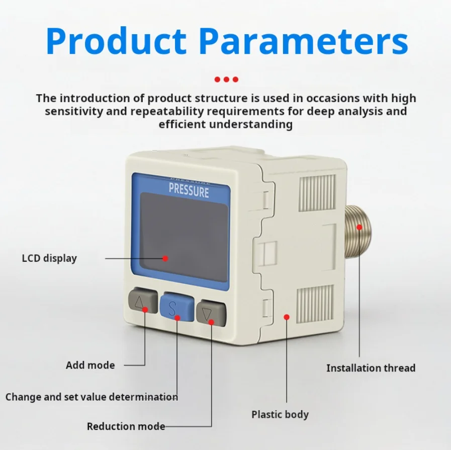 Pneumatic vacuum digital display pressure switch high precision pressure gauge positive and negative pressure ISE30A ZSE30A