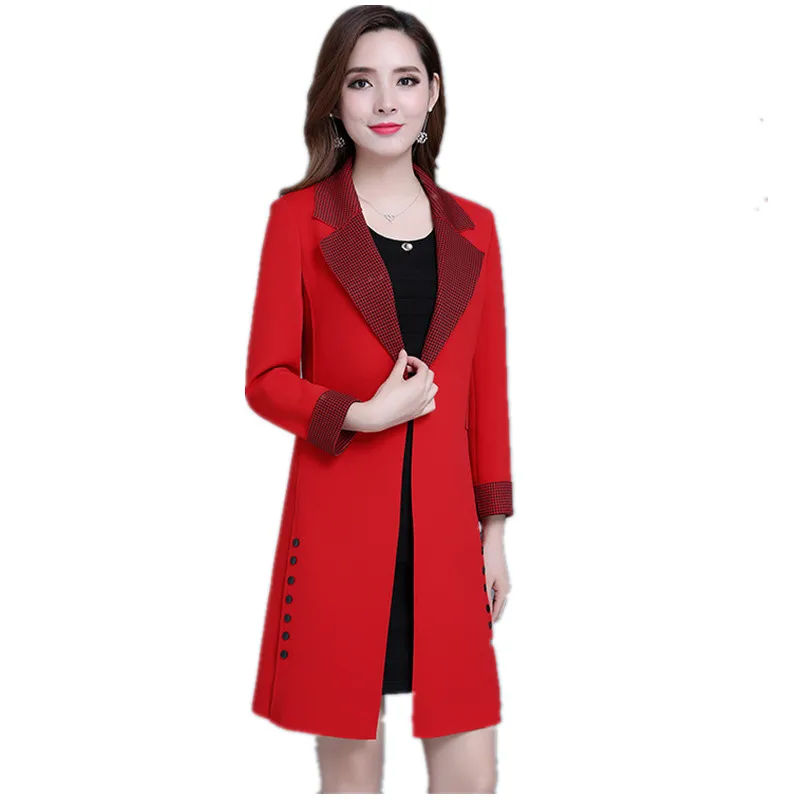 2022 Spring Trench Coat Women Fashion Windbreaker Long Coat Long sleeve Elegant Women Coat Loose size clothing Vintage Women 3XL