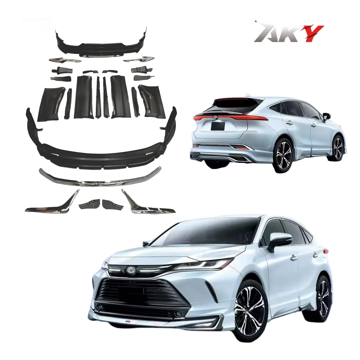 

Modification Goor Price for To-yo-ta Harrier 2020-2022 Mode Lista M Style Body Kits Front and Rear Lips LED Grille Side Skits Bo