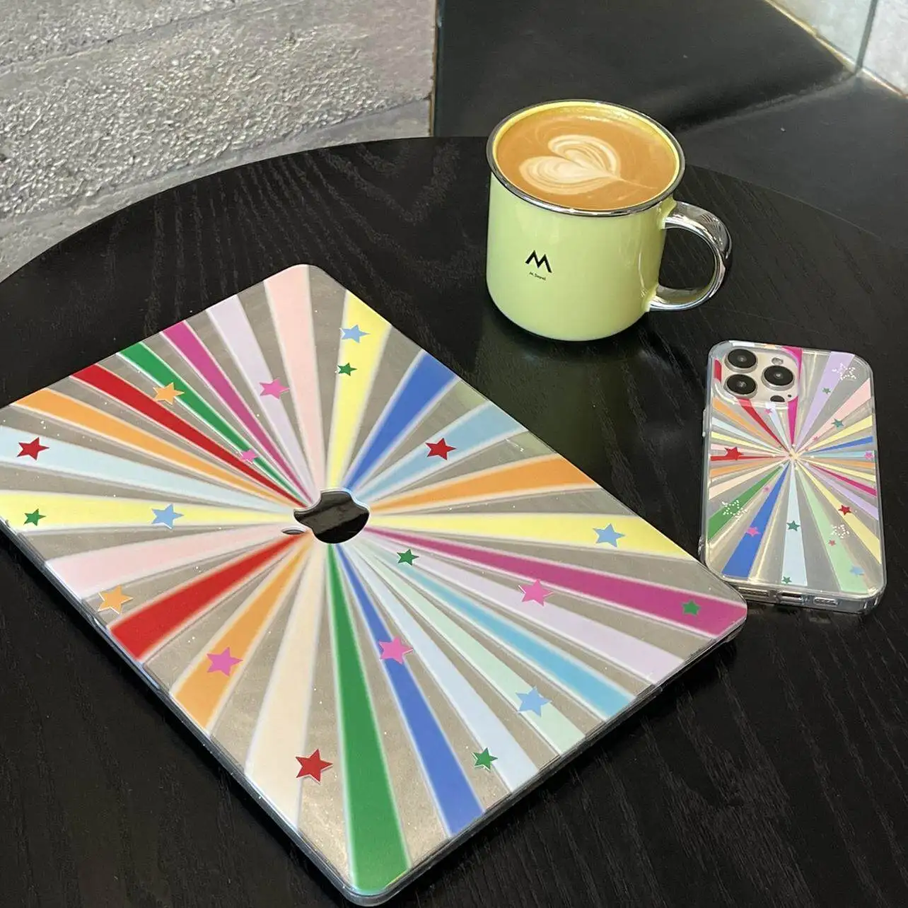 Colorful Rainbow Shining Laptop Case For Macbook Air 13.6 M4 NEO 15 M3 Hard Cover For Mac Book Pro 13 M1 M2 14 M4 M5 16 Cover