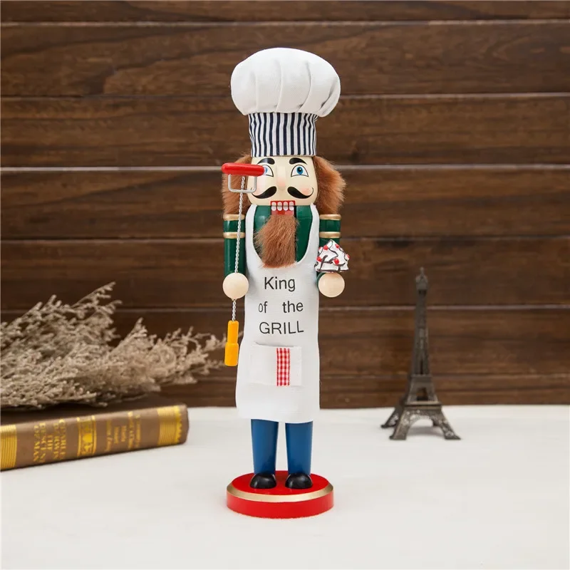 

New Arrival 38CM Puppet Chef Nutcracker Soldier Ornaments Bar Children's Clothing Store Personalized Decorations