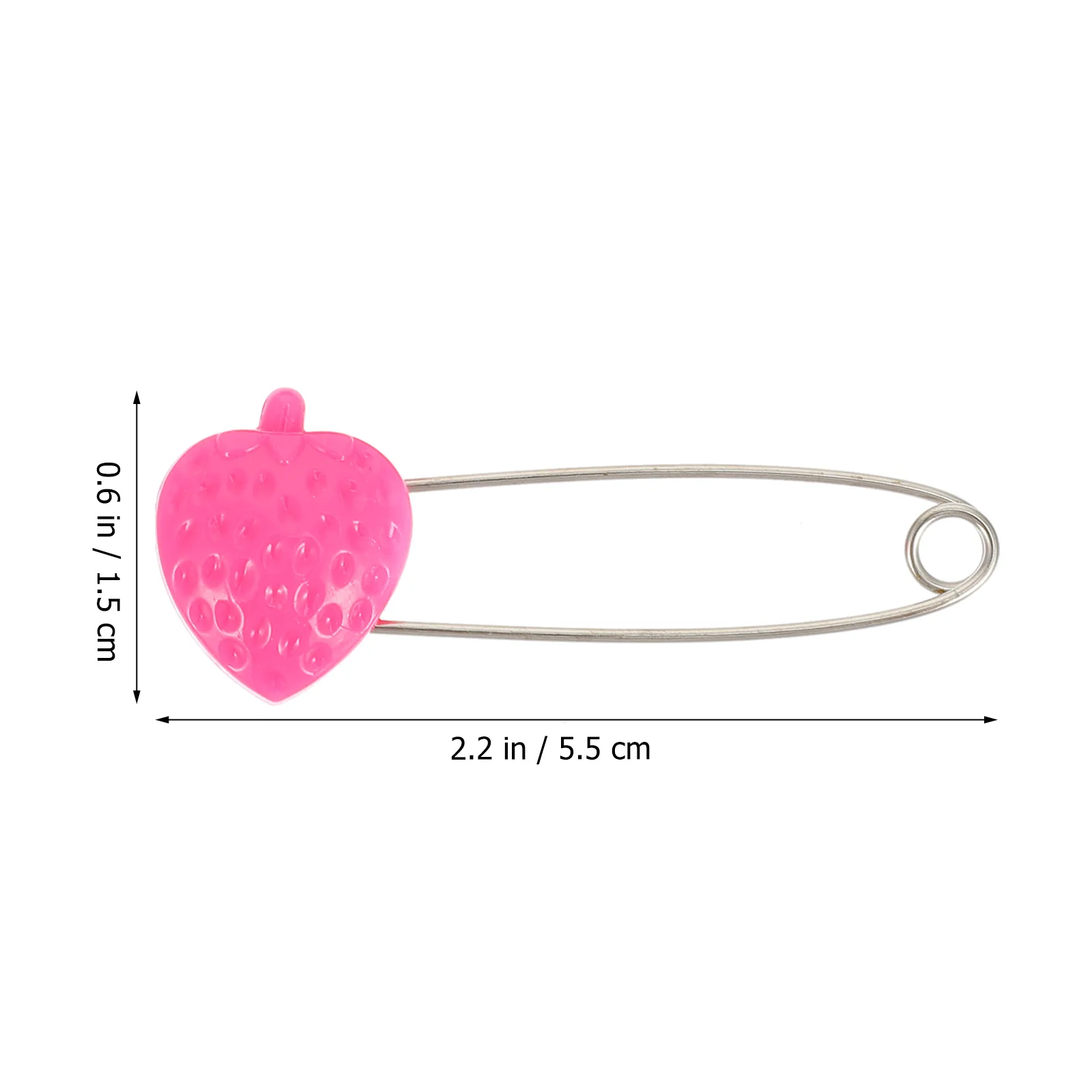 

30pcs Diaper Pin Stainless Steel Nappy Safe Fruits Pattern Cloth Baby Plastic Head Diaper Pin Plastic Head Craft Details Party