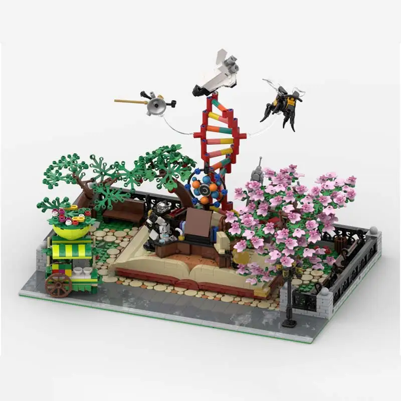 City Street View Corner Modular STEM Park Architecture Model Building Blocks Creative Expert Show Bricks Children's Toys Gifts