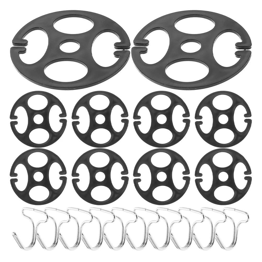 

20 Sets Metal Hook Seat Cover Hooks Plastic for Installation Auto Covers Chuck Accessories Fastener Anchor
