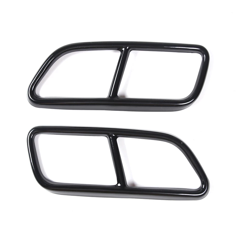 Per Volvo S60 2014-2019 Set da 2 pezzi silenziatore nero in acciaio inossidabile accessori per la modifica dell\'auto della gola della coda di scarico