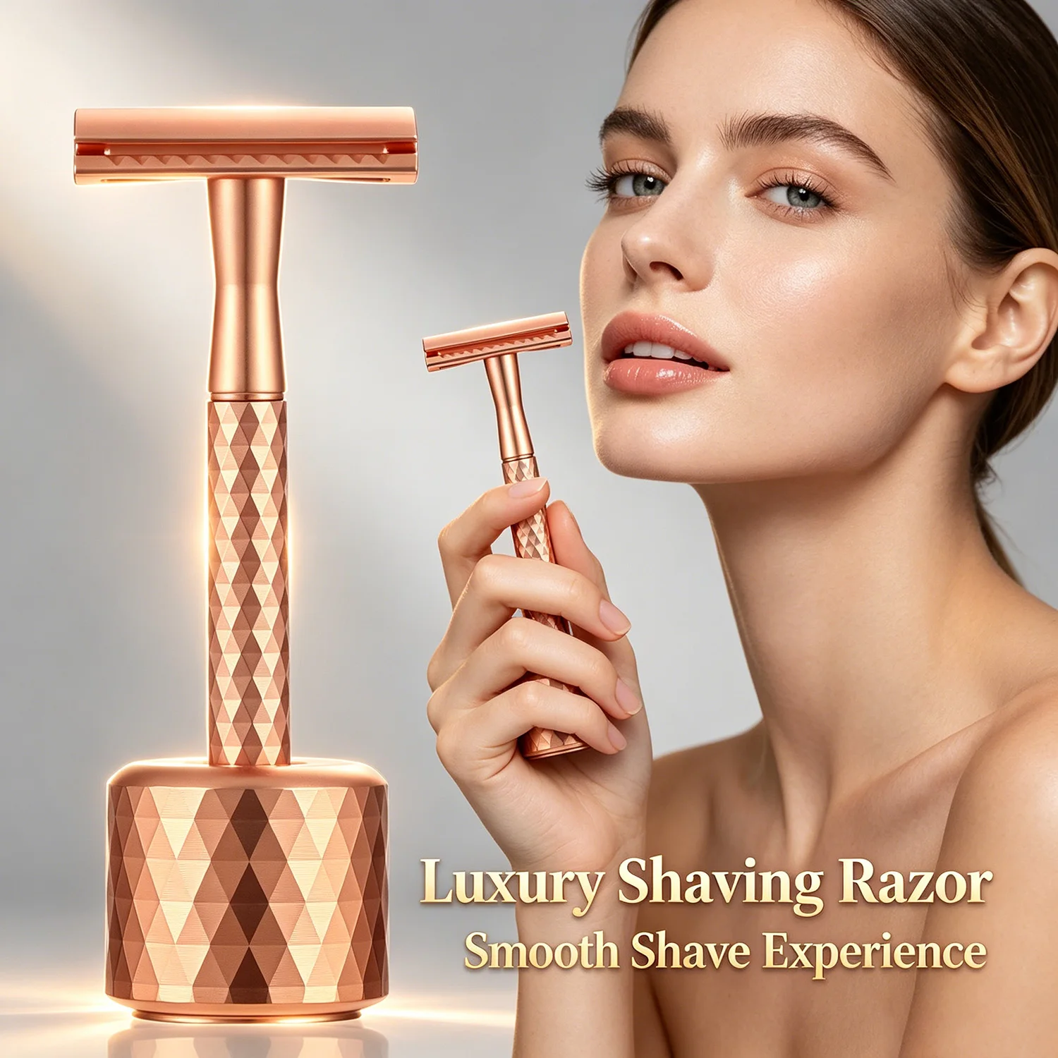 Safety Razor with Stainless Steel Weighted Handle and 10 Double Edge Safety Blade Refills,Single Blade Razor for Men