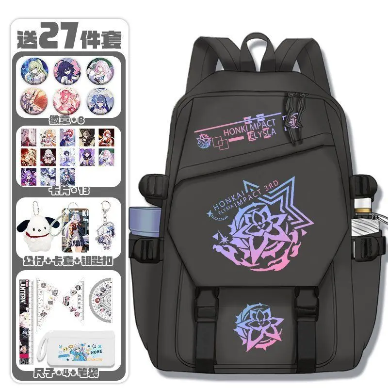 

Anime Honkai Impact 3Rd Elysia Element Merchandise Student Large Capacity Waterproof Back