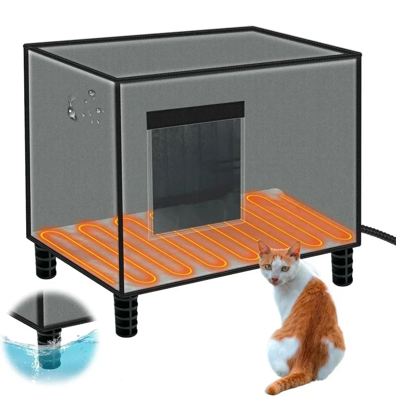

Reinforced frame cat nest outdoor heating and insulation cat box foldable delivery room windproof and rainproof