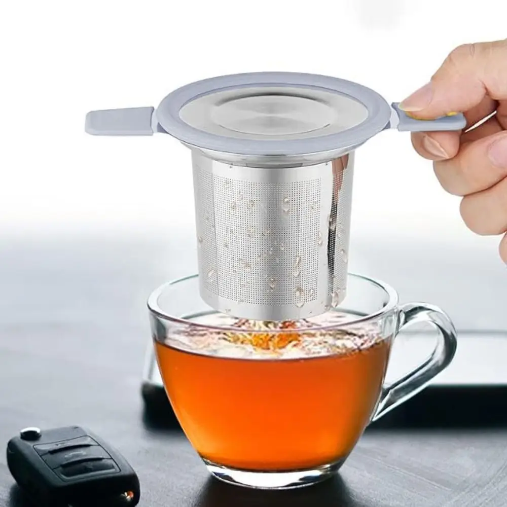 

Durable With Silicone Handle Stainless Steel Tea Infuser Fine Mesh Reusable Tea Filter Loose Leaf Tea Strainer Herb