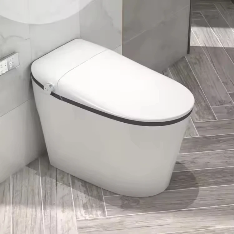 Modern Integrated Ceramic Smart Toilet with Automatic Induction Flush and Heated Seat Intelligent WC Bidet for Hotel Project