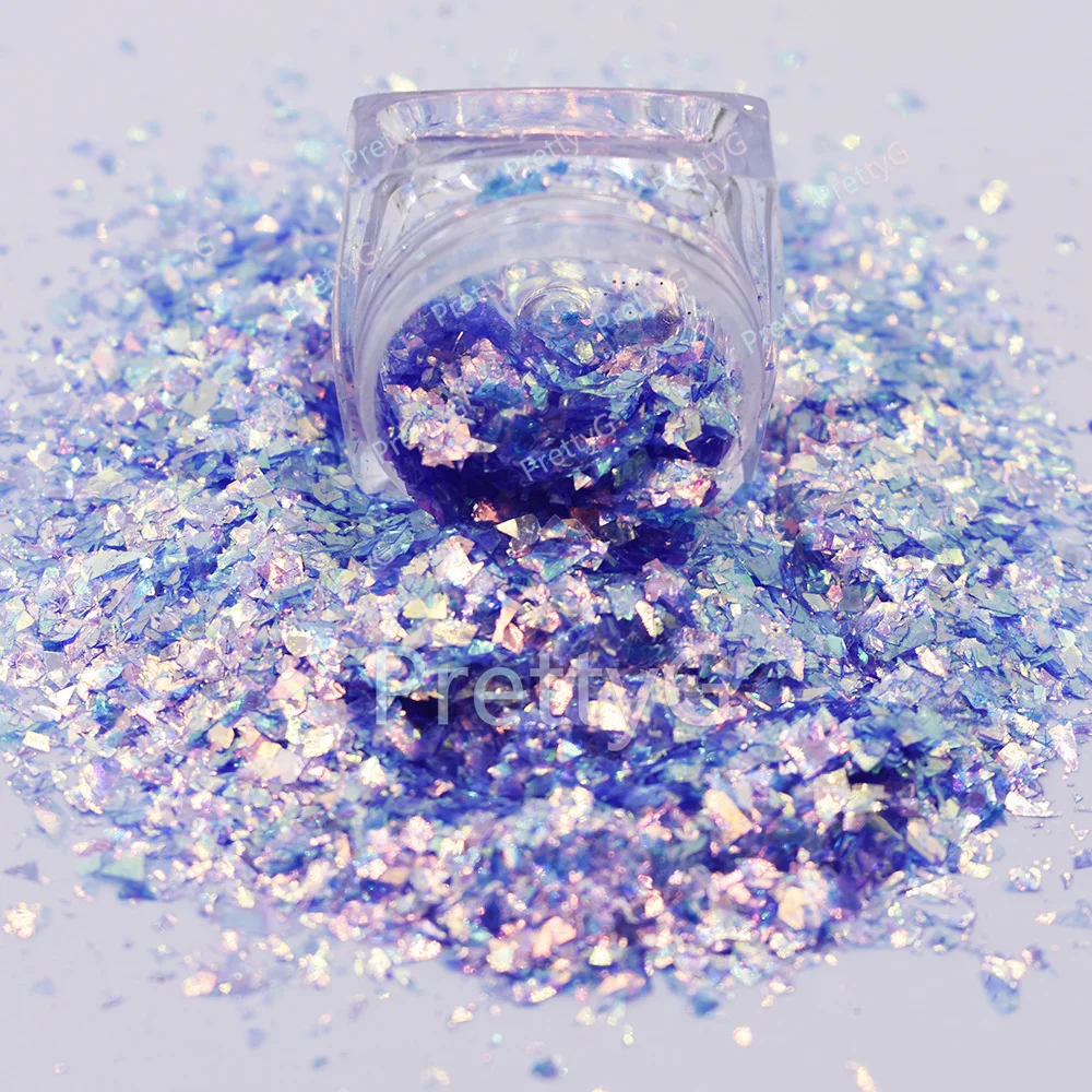 PrettyG 1 Box Irregular Shard Shape Glitter Sequins for Resin DIY Making Art Craft Nail Makeup Decoration Accessories CS