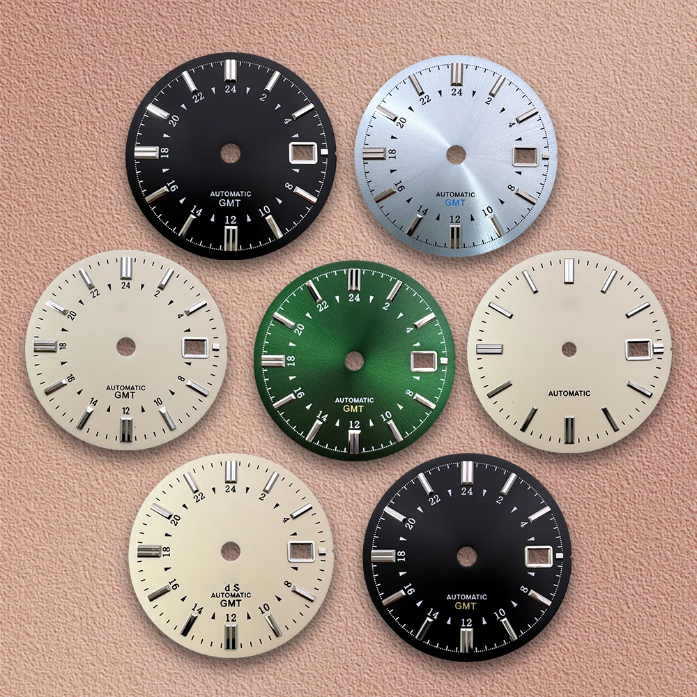 31mm GMT S/GS Dial With Sun Pattern Grand S Dial Suitable For NH34/35/36 Movement High Quality Watch Accessories ﻿