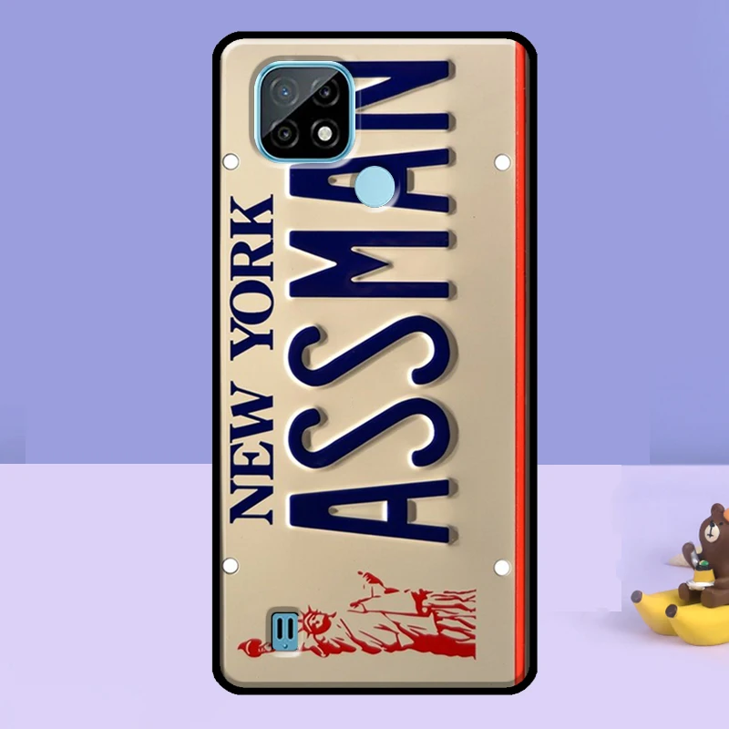 Number License New York Plate Case For Realme C75 C67 C61 C55 C53 C51 C35 C21Y C25S GT 7 Pro 6 6T 10 11 12 13 14 Pro Plus