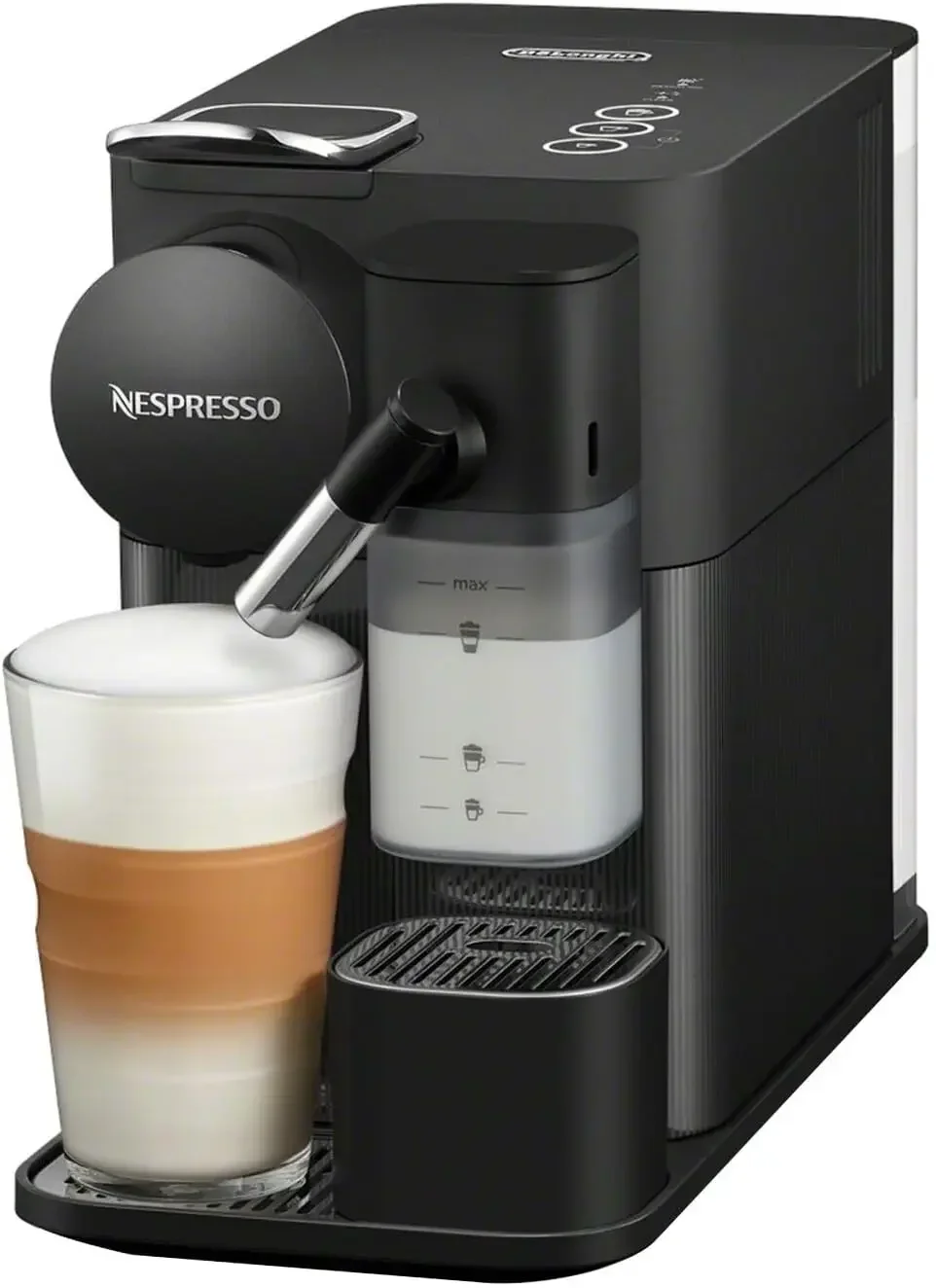 Máquina de café expreso Nespresso Lattissima One Original con Espumador de leche de De'Longhi, Shadow Black