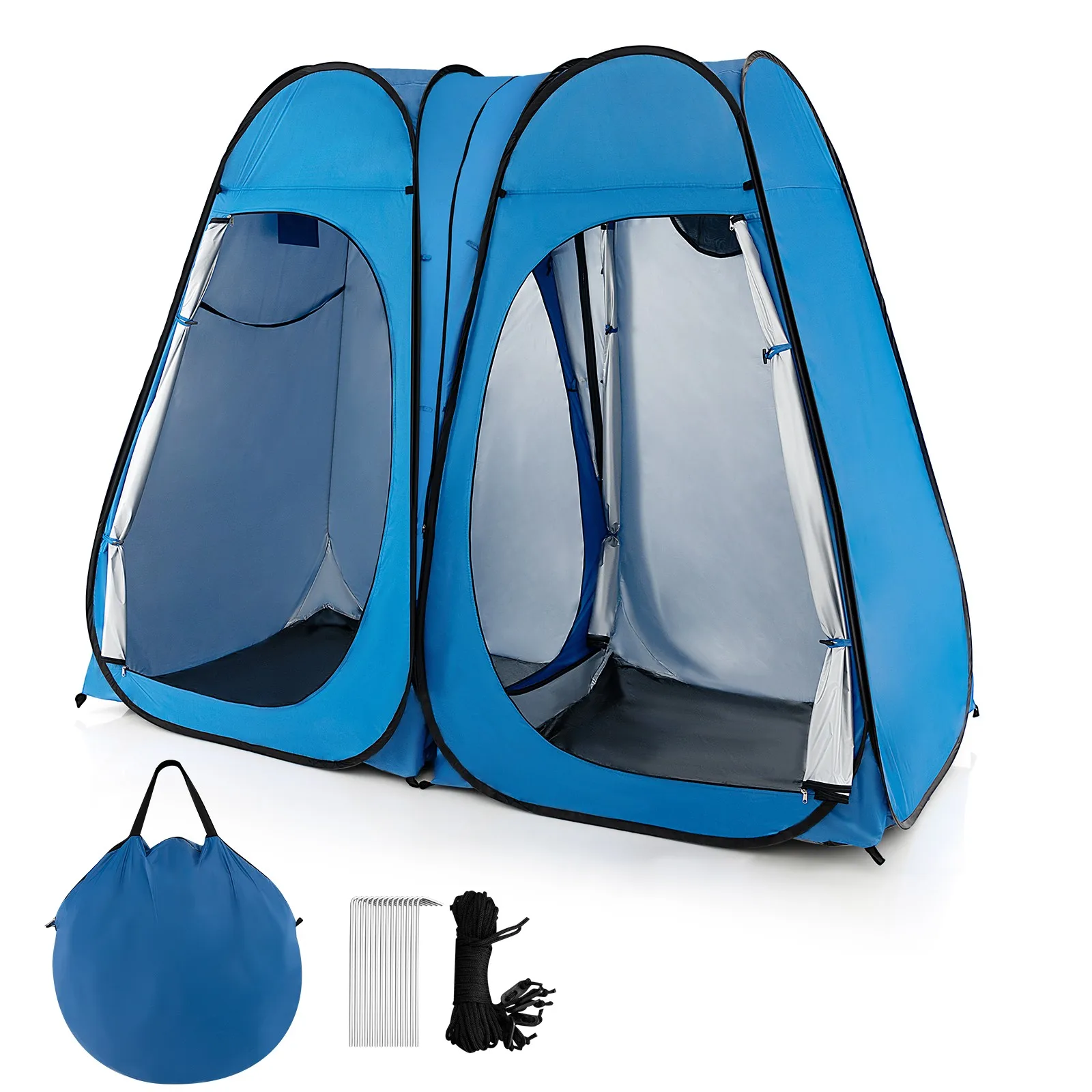 

Outdoor 7.5FT Portable Pop Up Shower Privacy Tent Dressing Changing Room Camping