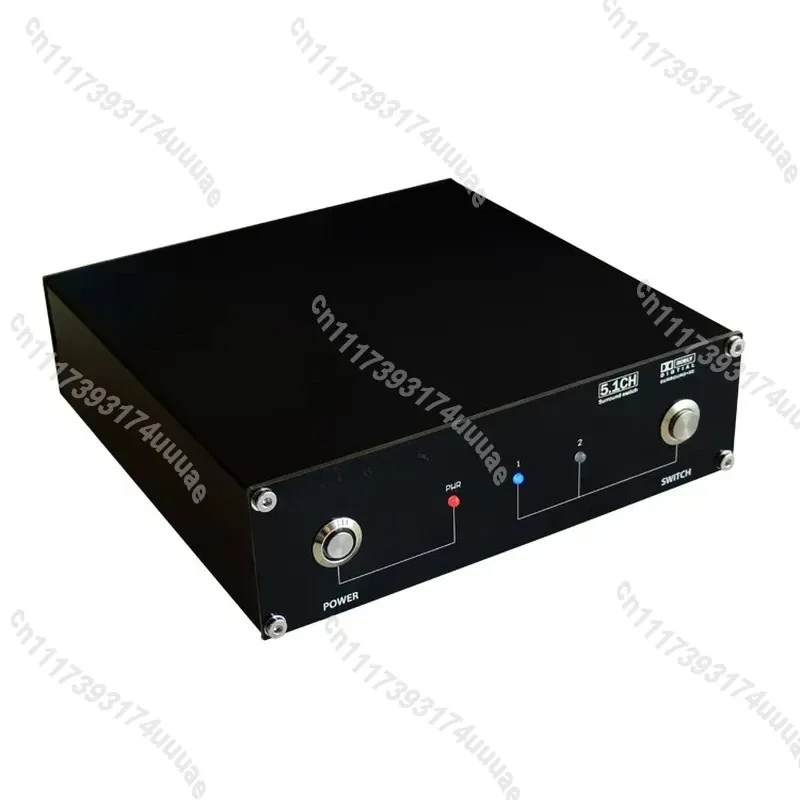 5.1 Channel Audio Switcher Converter 2 Sources to 1 Amplifier Bidirectional Signal Selector Box for Home Theater System