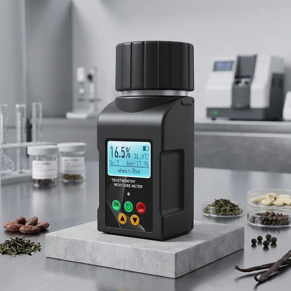 Coffee Bean Tester Digital Humidity Tester For Low-light Environments Backlit Digital Humidity Tool Moisture Meter