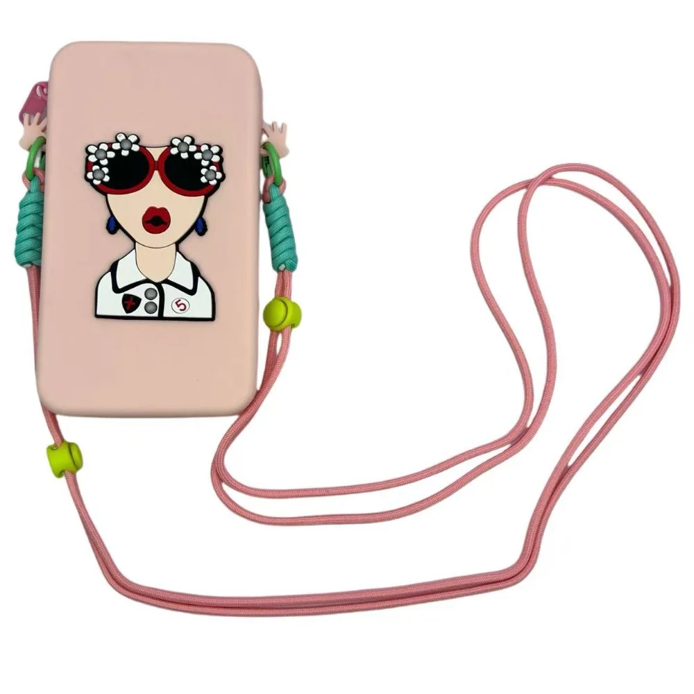 

Портативная силиконовая сумка для мобильного телефона, многофункциональная большая вместительная подвесная сумка для телефона на шею, водонепроницаемый кошелек для монет