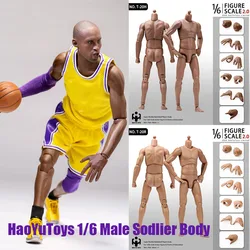 HaoYuToys T01 T-20 T-21 1/6 Basketball Player Body Super Flexible 12Inch Man Black Skin Sports Joint Action Figure Model Toys