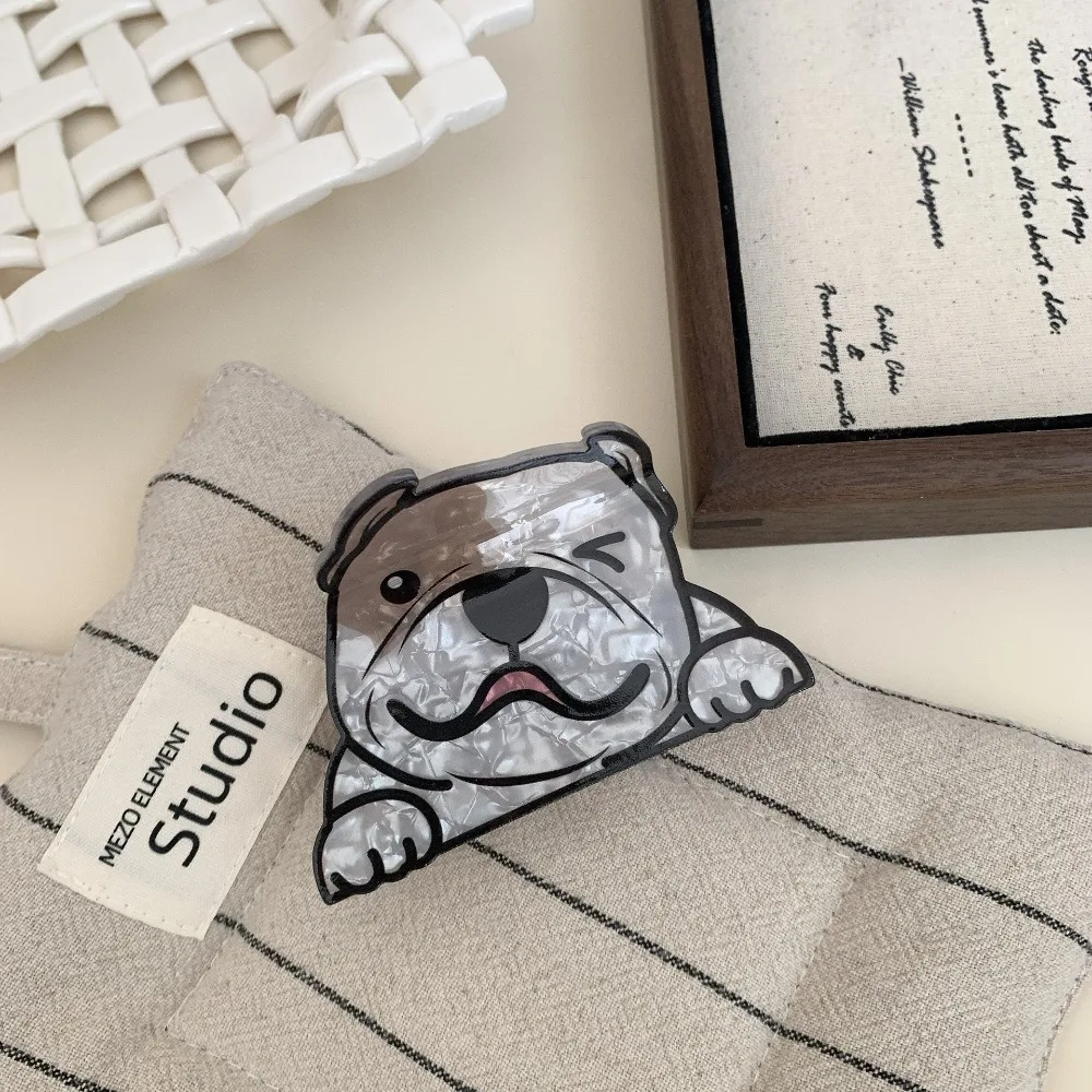 البلدغ الاكريليك الكرتون الكلب مشبك شعر الكورية نمط لطيف شناوزر كراب كليب الإبداعية جرو مشبك شعر امرأة #3