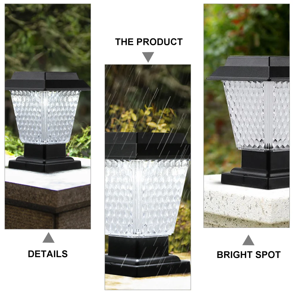 

Solar Column Lights LED Modern Solar Powered Post Lights Outdoor Pillar Lamp for Garden Fence Gate Path Lighting