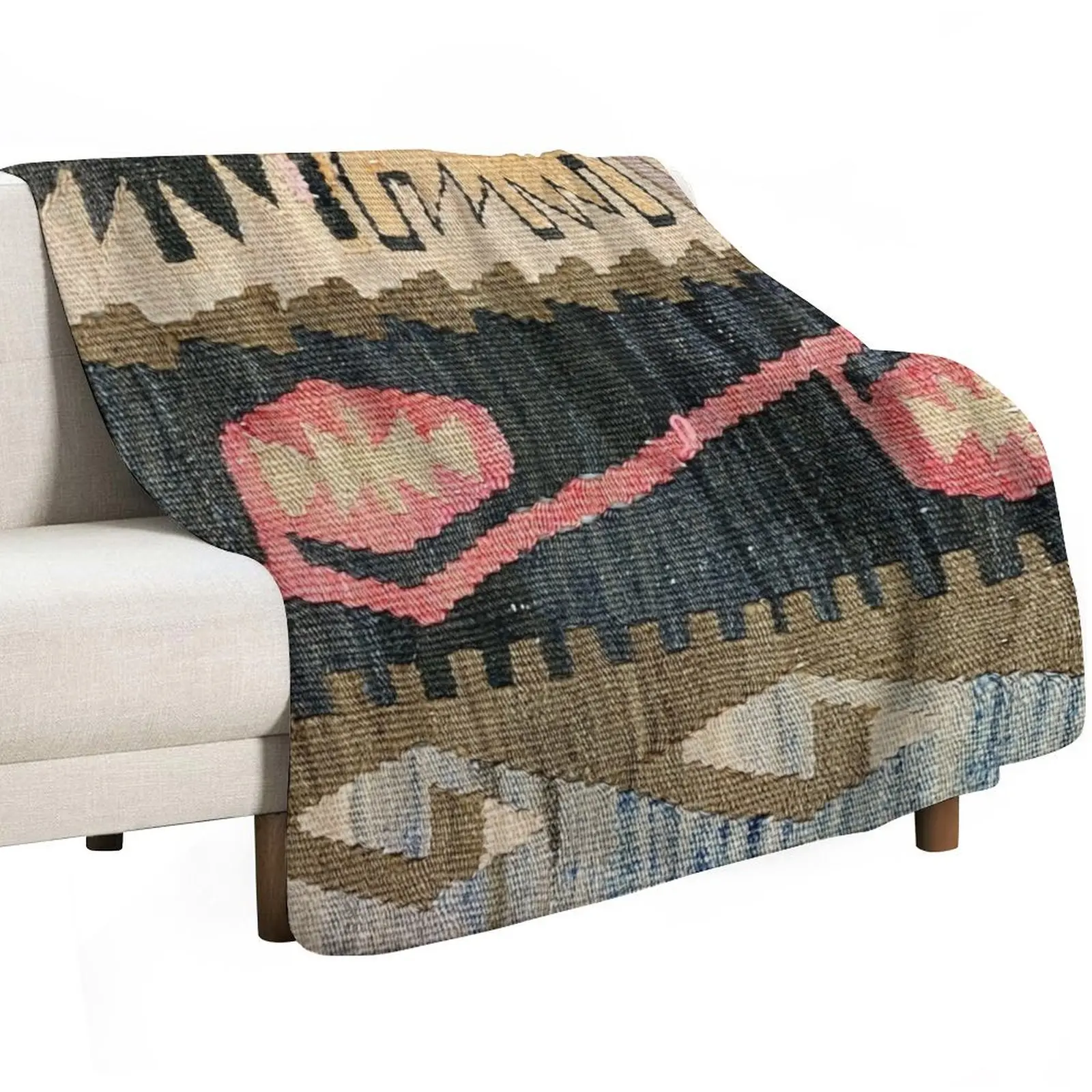 Decorative Ankara Kilim, Navaho Weave, Woven Textile, Persian Carpet Throw Blanket Tourist Hairys Blankets