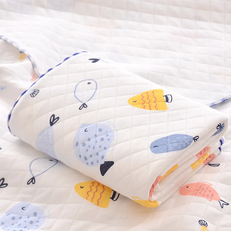 Baby Blanket Cotton Baby Skin Friendly Windproof Swaddle Blanket Newborn Napping Air-conditioned Quilt Multifunctional Blanket