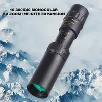 10-300x40 Zoom Telescope HD Portable Powerful Binoculars Long Range Professional Monocular Low Night Vision For Hunting