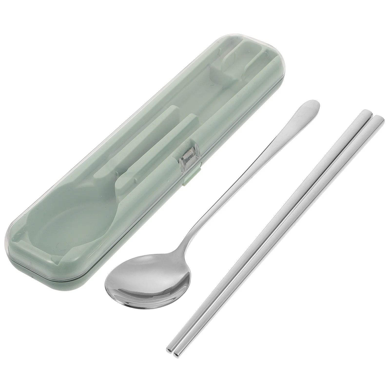 

1Set Stainless Steel Cutlery Portable Durable Tableware Set Spoon Chopsticks Box for Outdoor Camping Picnic Portable Tableware