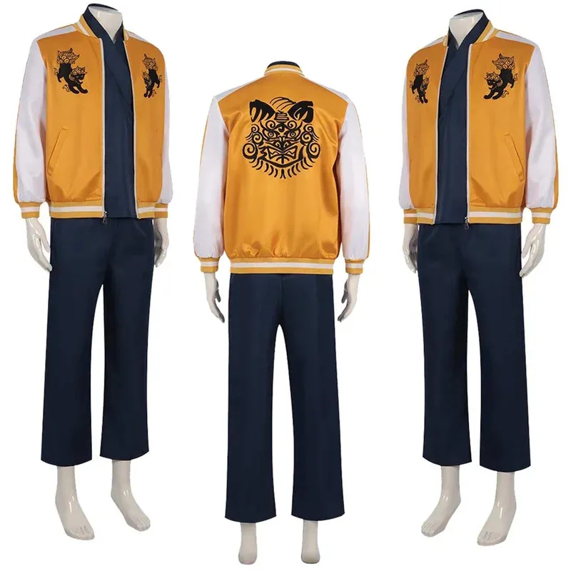 Fantasy Chouji Tomiyama Togame Jou Suits Anime Wind Cosplay Breaker Dress Up Costume Disguise Adult Men Roleplay Outfits