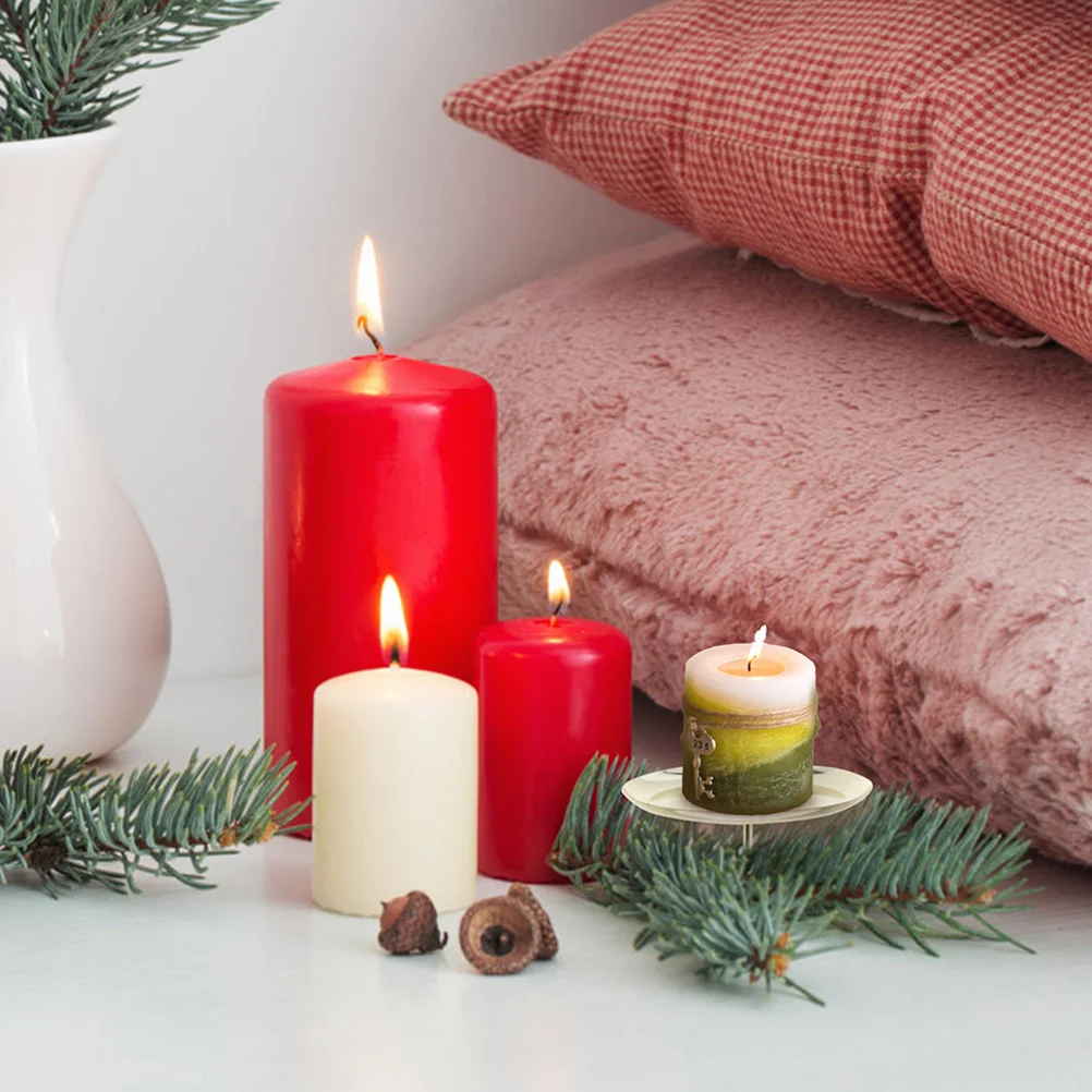 

20pcs Iron For Table Tea Light Holder Small Candlestick Fixing Base Desktop Home Decoration Decorative Holder