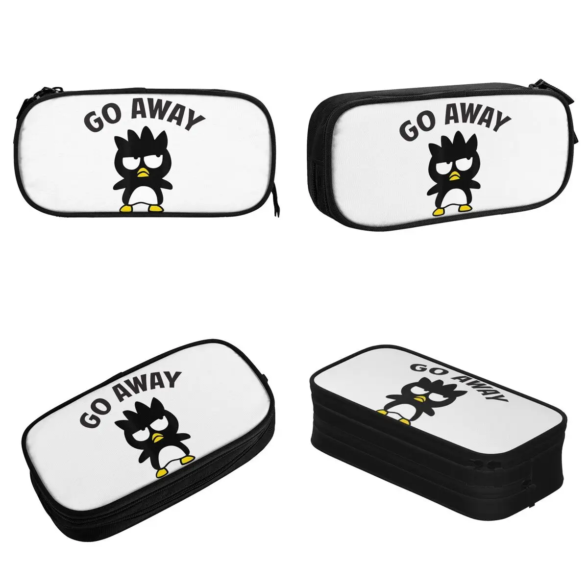 Creative Badtz Marus Go Away Pencil Case Penguin Cartoon Pencilcases Pen Kids Big Capacity Bag Students School Zipper Stationery