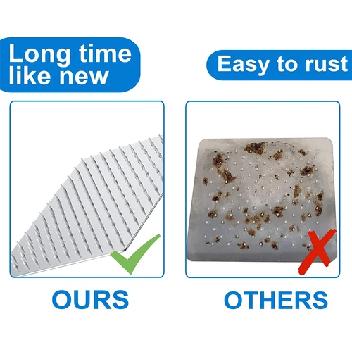 Imagen 2 del producto Cabezal de ducha de cascada de alta presión de acero inoxidable de 8 ''10"" 12 "", cabezal de ducha de baño con diseño de aumento de presión cuadrado de gran flujo