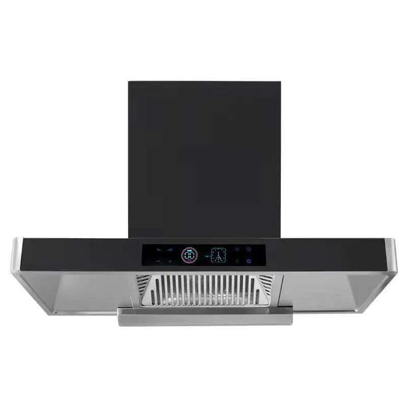 Kitchens Hoods Extractor Cylinder Island Range Hood Top Suction Cooker Hood Ceiling Mounted Lampblack Machine Glass Cover