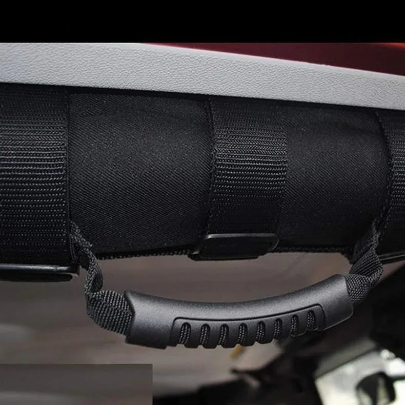 Black Roll Bar Grab Handles 2 Pack Unlimited Roll Bar Side Grab Handle for Jeep Wrangler YJ TJ LJ JK JL