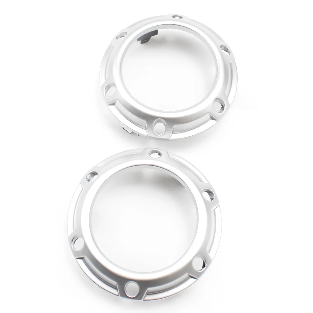 2PCS Front Fog Light Lamp Silver Cover Frame 6400A739 For Mitsubishi Outlander 2007 2008 2009