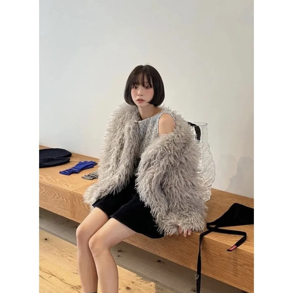 

Утепленная куртка-плюшевый мишка Overdeflair, новинка зимы 2025, корейский стиль, женская короткая верхняя одежда