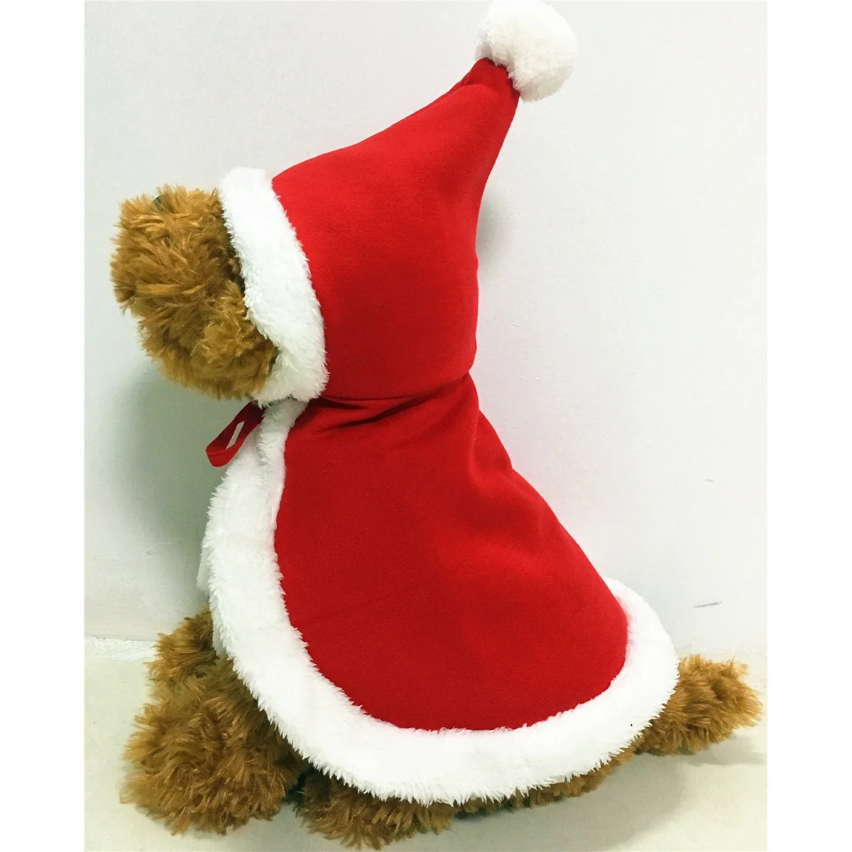 

Dog Cat Christmas Clothing Hooded Cape Red Size S M Warm Winter Coat Pet Clothes Durable Comfortable for Walking Running