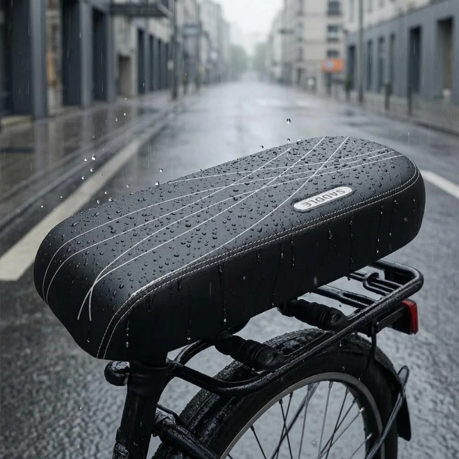Rear Bike Seat Cushion Label Print Bike Saddle Cushion Cycle Seat Cover Comfortable Padding