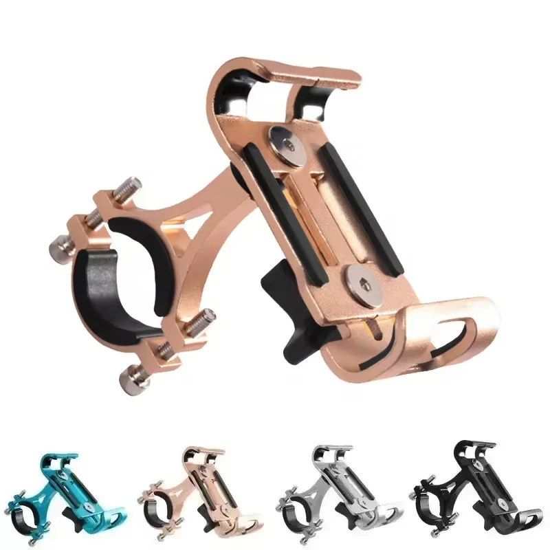 Fahrrad-Handyhalterung, rutschfester, stoßfester Griff, Metall-Lenkerhalterung für Fahrrad, Roller, Radfahren, Fahrrad-Lenkerhalterungs-Set