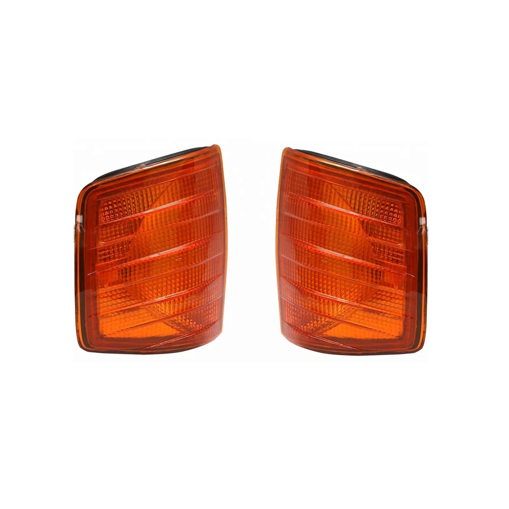 1 Pair ABS Car Front Corner Light Covers 0008209821/ 000 820 9821 for Mercedes Benz W201 E200 E220 E230 E280 E320 1982-1993