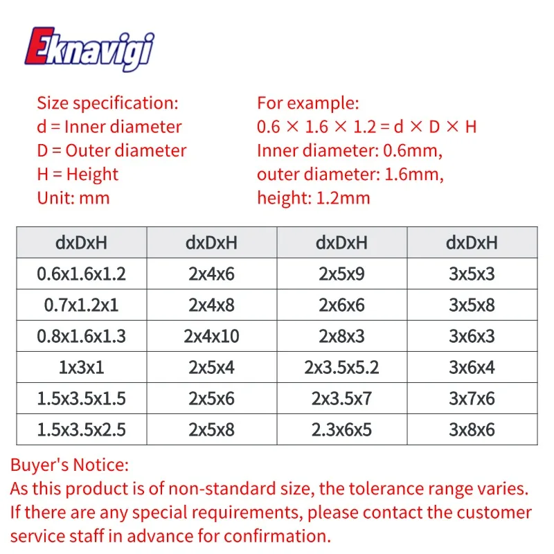 10PCS Miniature Oil-Containing Bearings Inner Diameters 0.6/0.7/0.8/1/1.5/2/2.3/3 mm Powder Metallurgy Precision Copper Sleeve