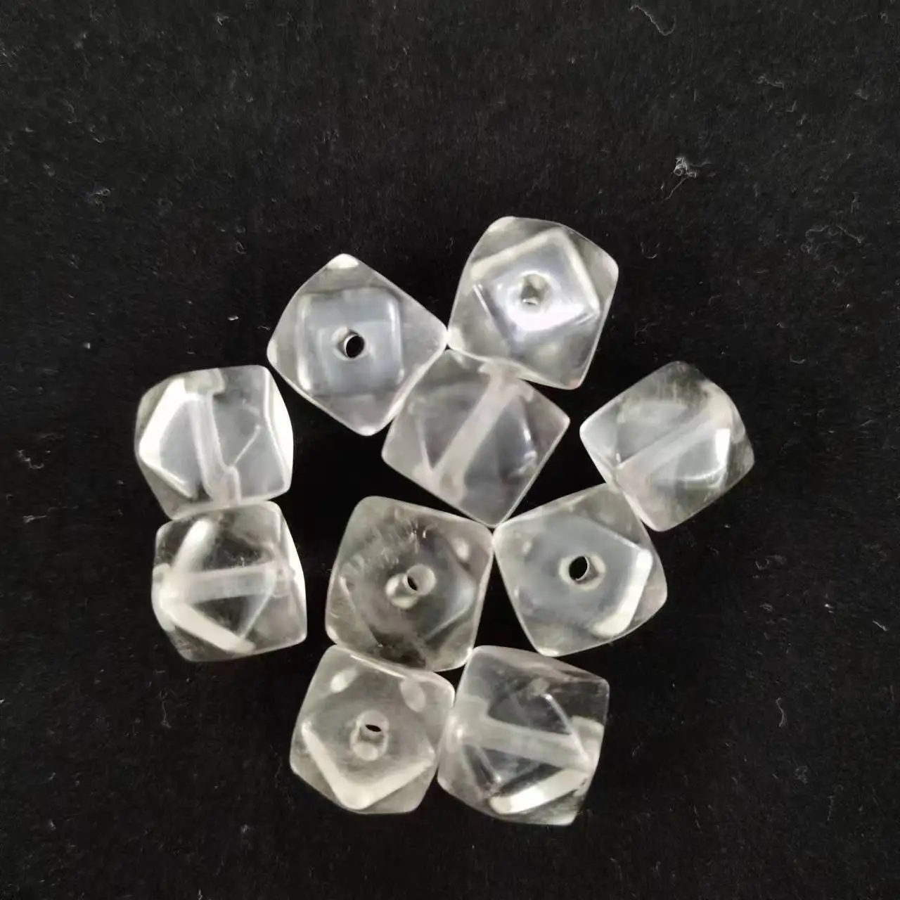 

1pcs/lot Natural White Crystal Square Beads Loose Beads Millennium Old Crystal Transparent flawless precious accessories gem diy